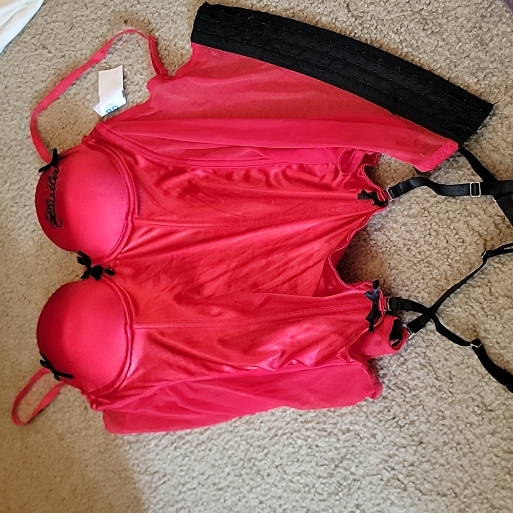 HUSTLERS Corset Red M\L ❤️